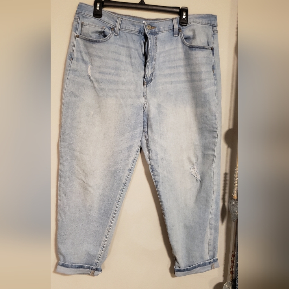 Light Blue Distressed Jeans